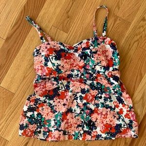 Swim top, removable straps